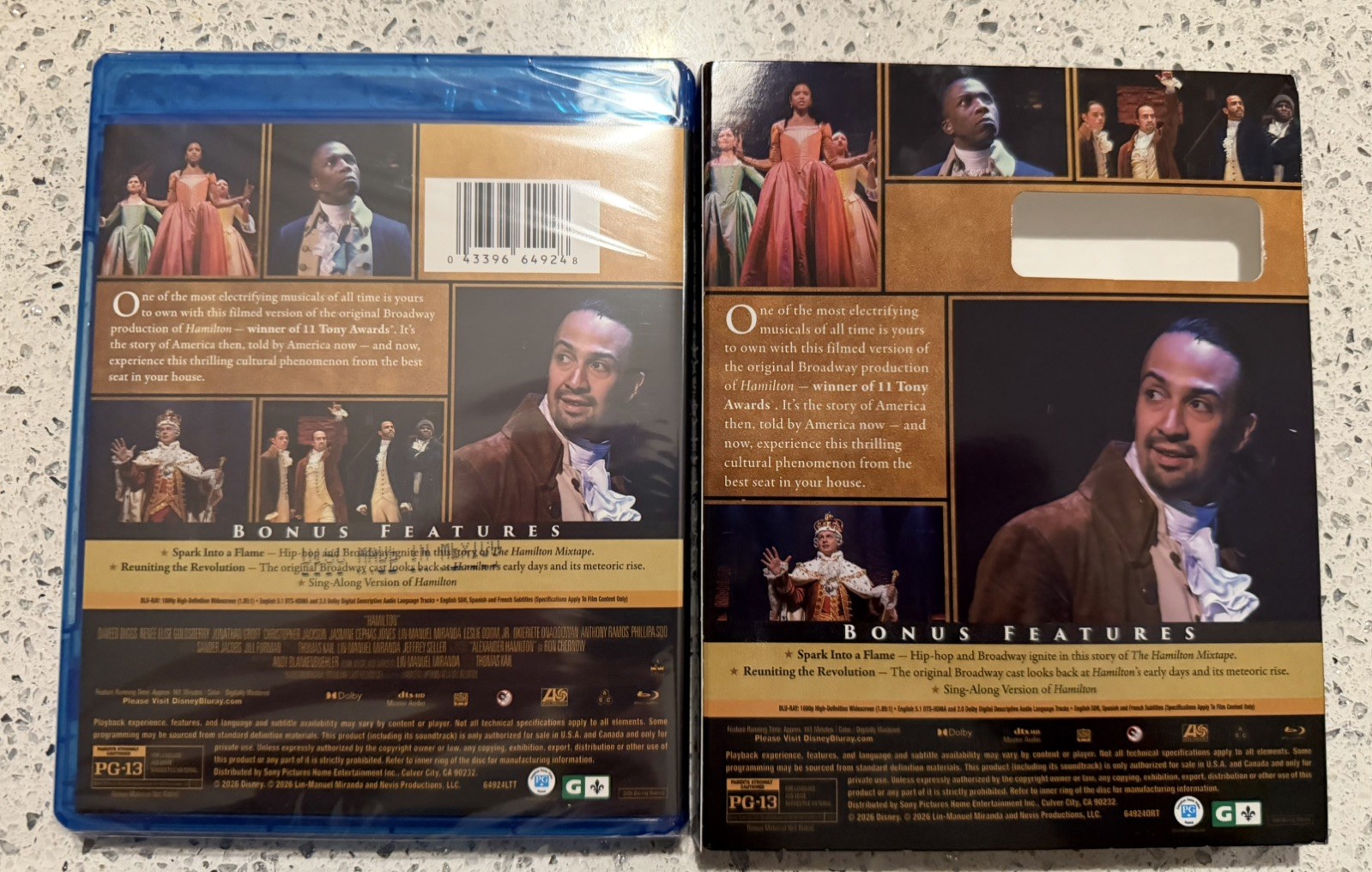 Hamilton (2020) (Blu-ray) NEW