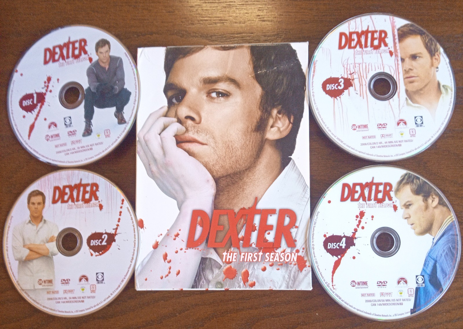 DEXTER: Season 1/1st/First (DVD,’06,WS)~4disc~MICHAEL C HALL~JENNIFER CARPENTER