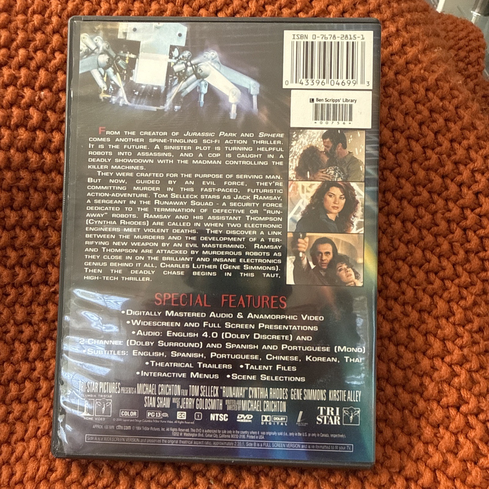 Runaway [DVD, 1984] Widescreen | Tom Selleck Gene MF Simmons