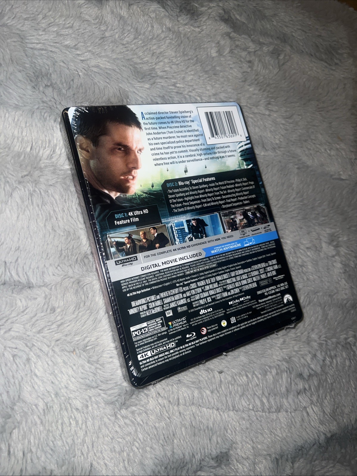 MINORITY REPORT Steelbook 4K UHD + Blu-Ray + Digital Tom Cruise – HELPS STRAYS