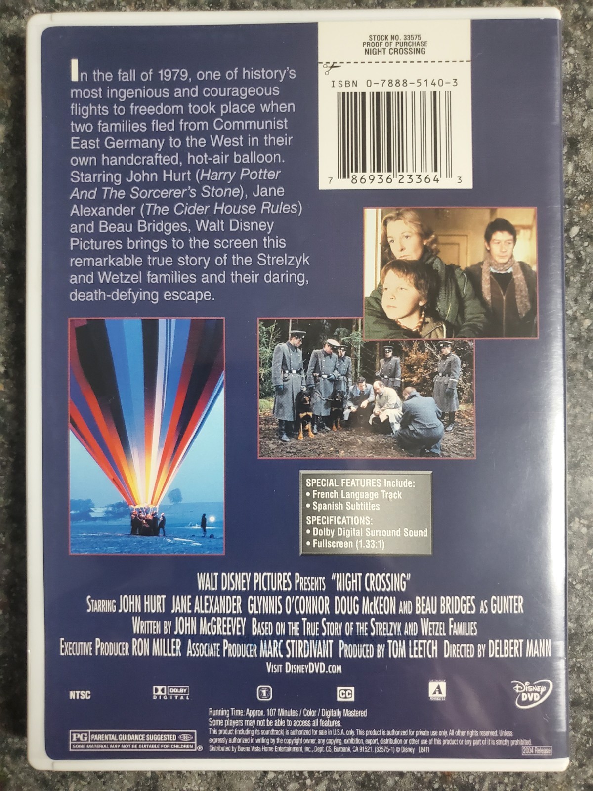 Night Crossing (DVD) John Hurt Jane Alexander VIEWED ONCE RARE OOP W/INSERT