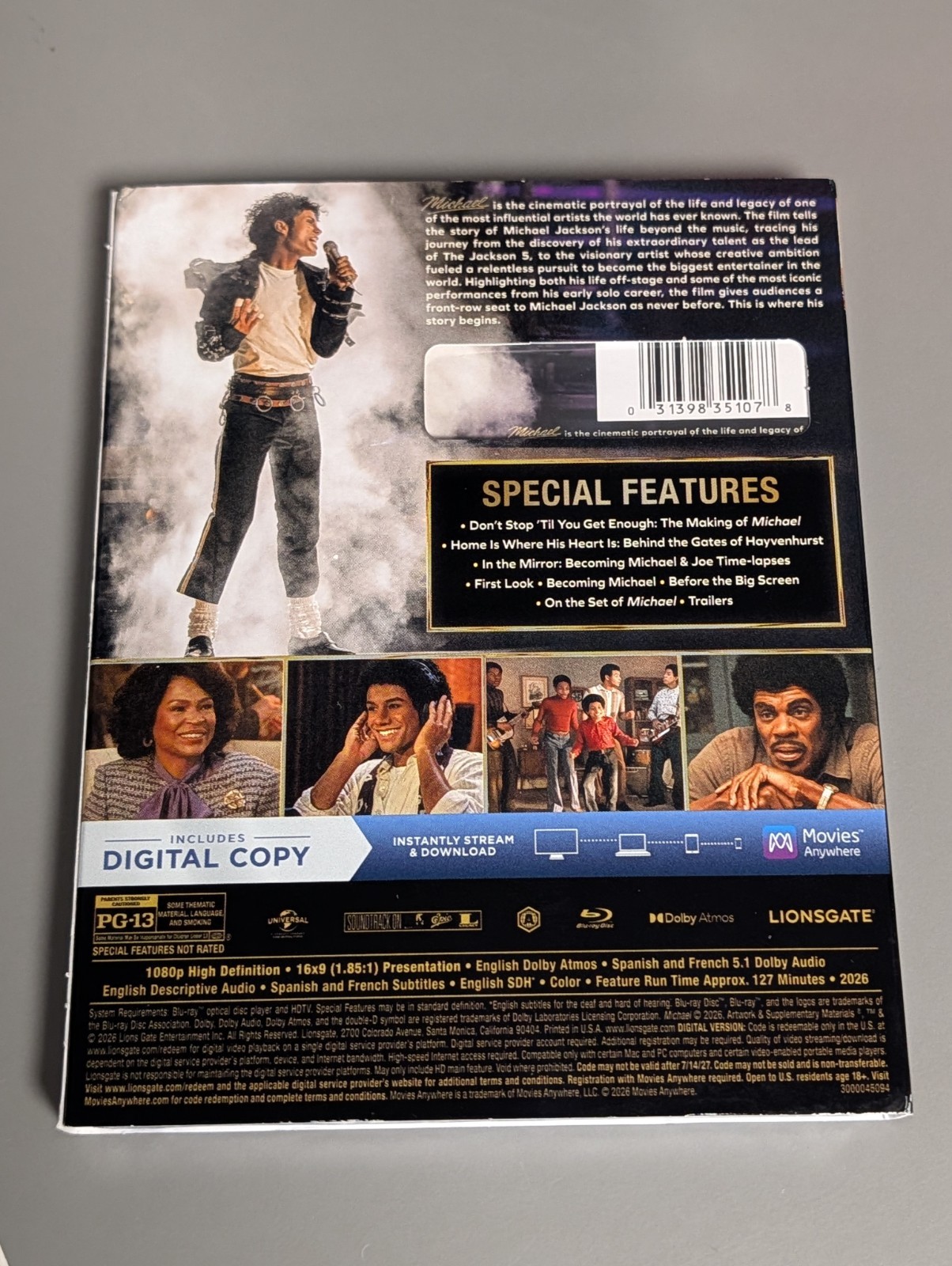 BRAND NEW *MICHAEL (JACKSON)* NEW FILM BLU-RAY W/SLIPCOVER & DIGITAL CODE