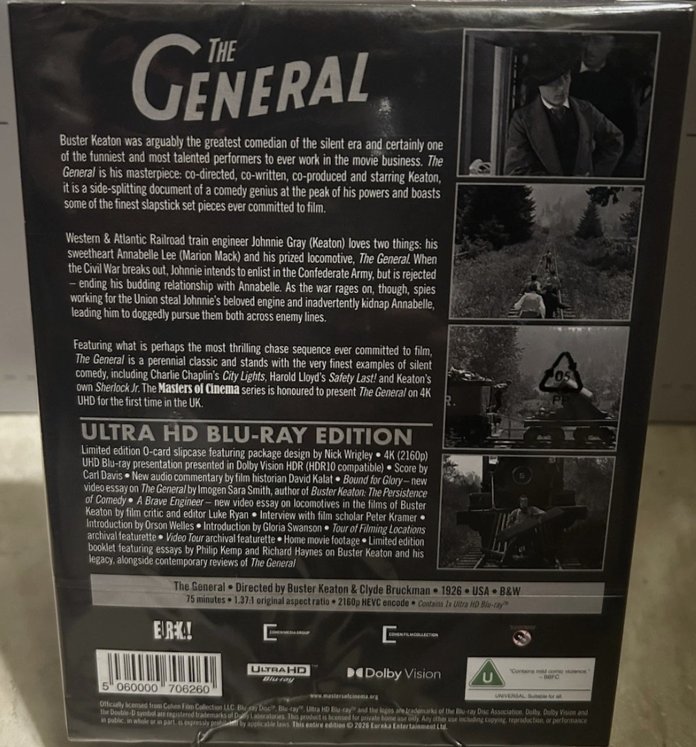 THE GENERAL (1926) Buster Keaton Limited Edition 4K UHD Blu-Ray BRAND NEW