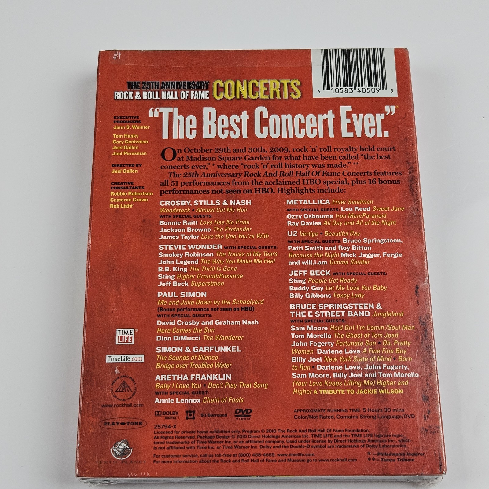 Sealed 25th Anniversary Rock & Roll Hall of Fame Concerts 3 DVD Set Time Life
