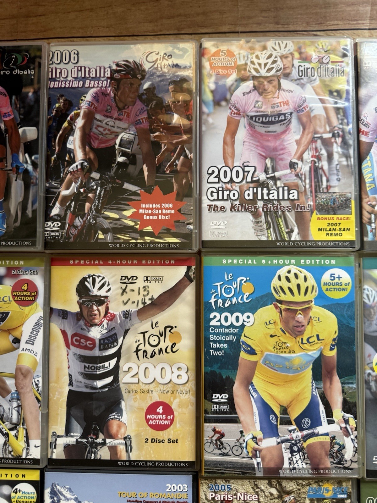 World Cycling Productions DVD Lot O 15 Giro D’Italia Tour De France 2000s Tested
