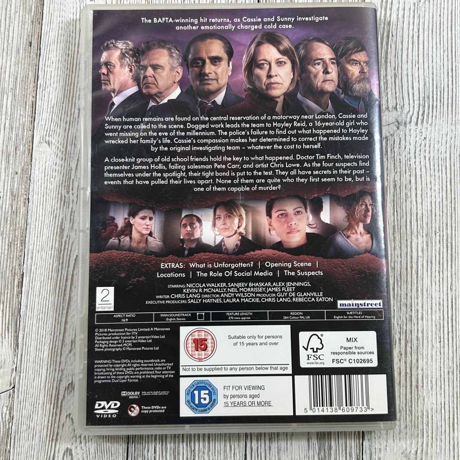 Unforgotten Series 3 DVD 2018 Nicola Walker Sanjeev Bhaskar ITV Crime REGION 2