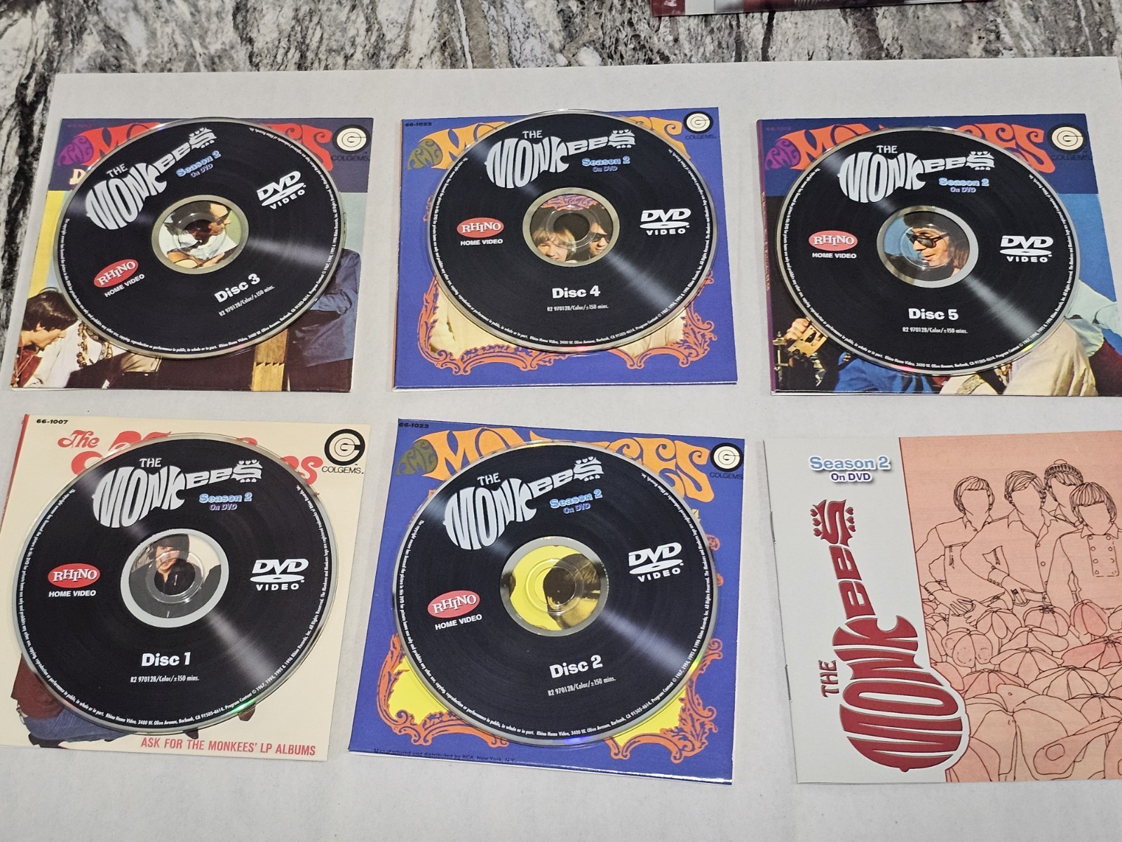 THE MONKEES: SEASON 2 DVD Rhino Home Video 5 DISCS (Box Has Wear) Pre-owned