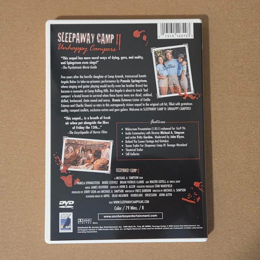 SLEEPAWAY CAMP Survival Kit DVD, 2002, 4 Disc Set with Brochure & Bonus 4th DVD