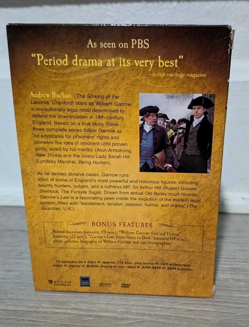 Garrow’s Law The Complete Collection Box Set 3 Seasons Acorn PBS (DVD, 2012)
