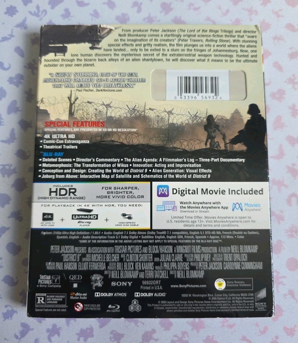 District 9 (4K Ultra HD + Blu-ray, 2009) – With RARE Slipcover – SHIPS TODAY!
