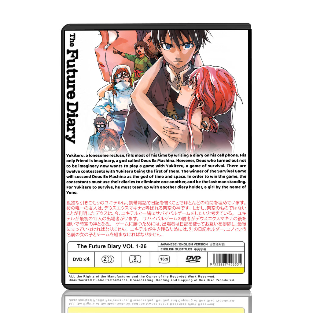 DVD Anime Mirai Nikki (The Future Diary) Complete Series (1-26) English Dubbed
