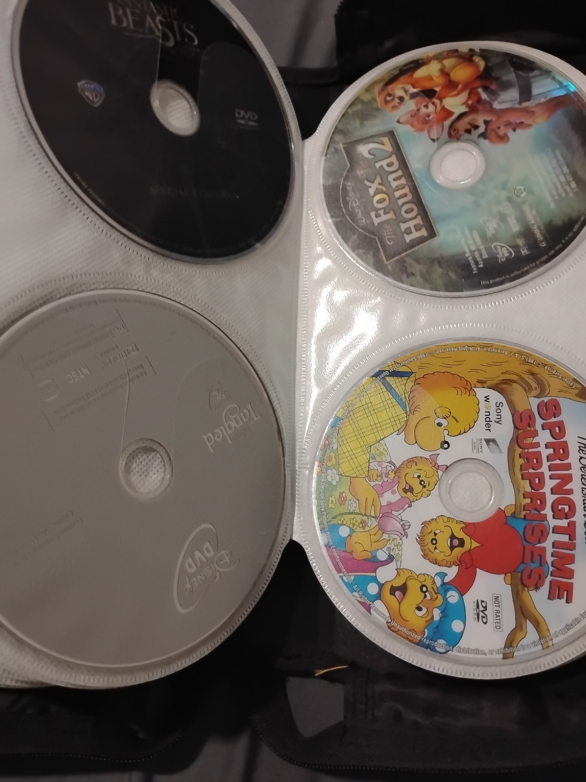 104 Dvd Lot Wholesale Loose With Binder Zipper Case Disney Family Kids Teens