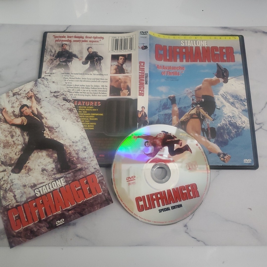 Cliffhanger (DVD, 1993) Complete! GOOD DISC!