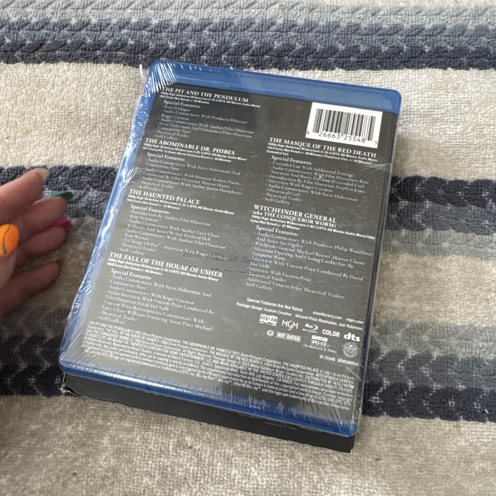 NEW** Vincent Price 6-Movie Collection (Blu-ray) W/ Slipcover Glow In The Dark