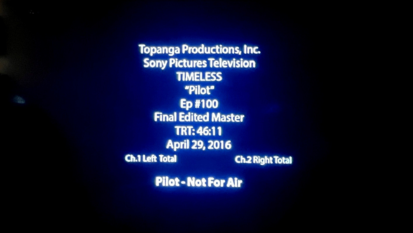 TIMELESS DVDr pilot 2006 Goran Visnjic Abigail Spencer Sony NBC OOP RARE