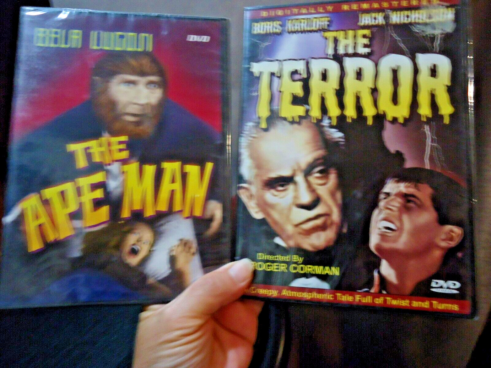 NIP Lot of 2 B-Cult Horror movie DVDs SEALED Slim cases The Ape Man + The Terror