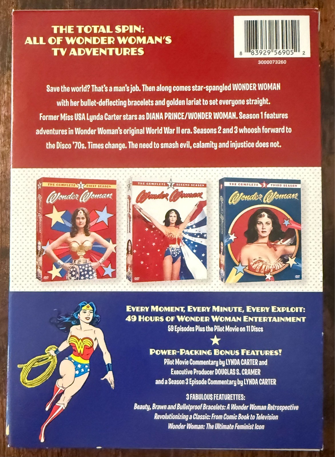 WONDER WOMAN….THE COMPLETE SERIES.. DVD.. LIKE NEW….