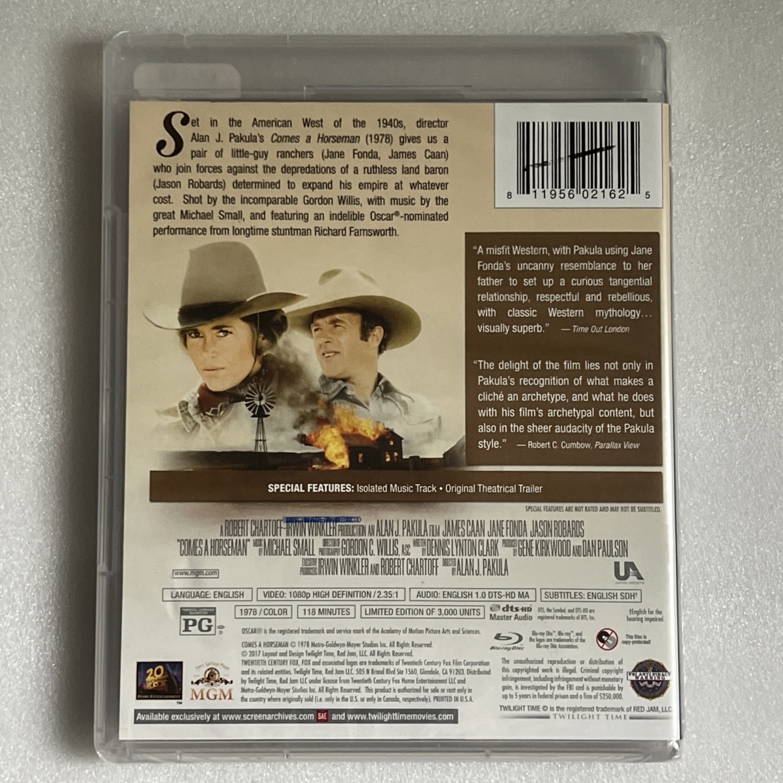 COMES A HORSEMAN (1978) – Twilight Time Blu Ray Limited Edition of 3000 OOP Rare