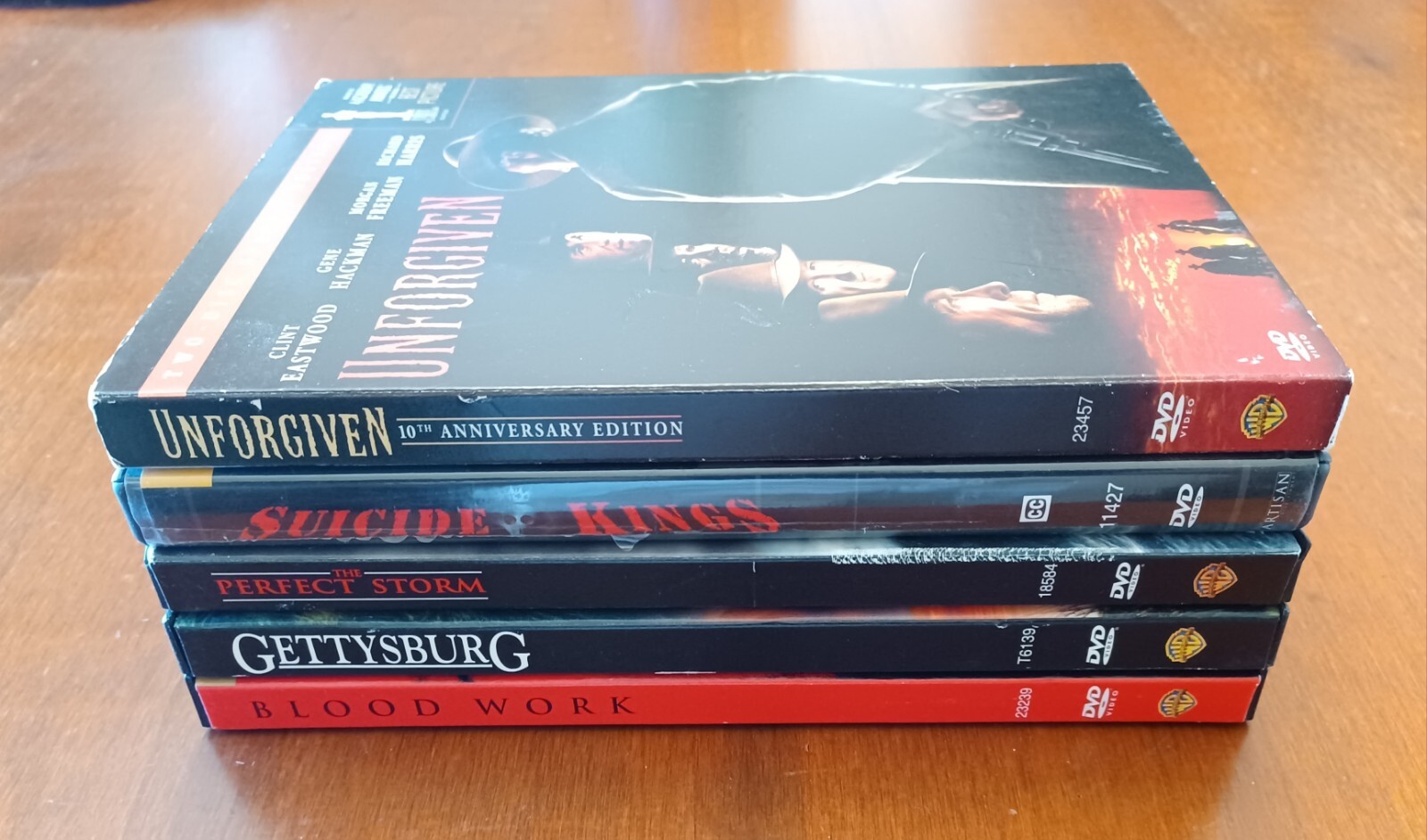 DVD Lot Unforgiven Suicide Kings Perfect Storm Gettysburg Blood Eastwood Walken