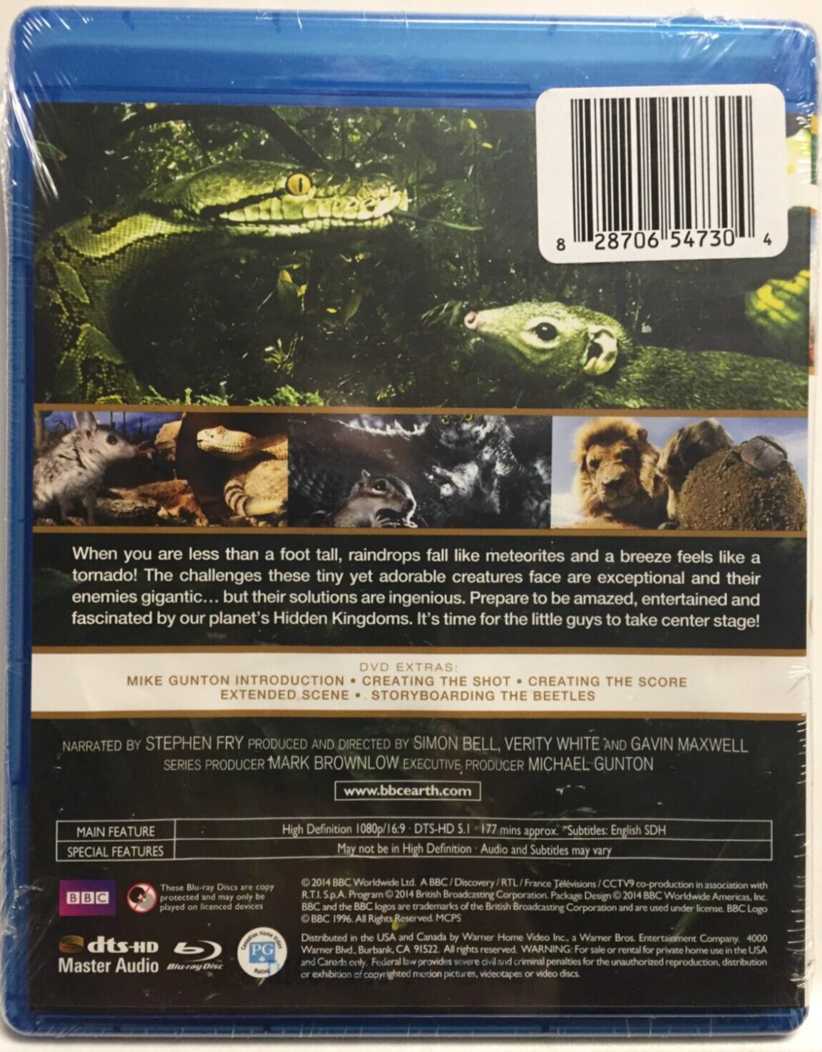 BBC Earth: Hidden Kingdoms Mini-Series (Blu-ray,2014) Stephen Fry,BRAND NEW!