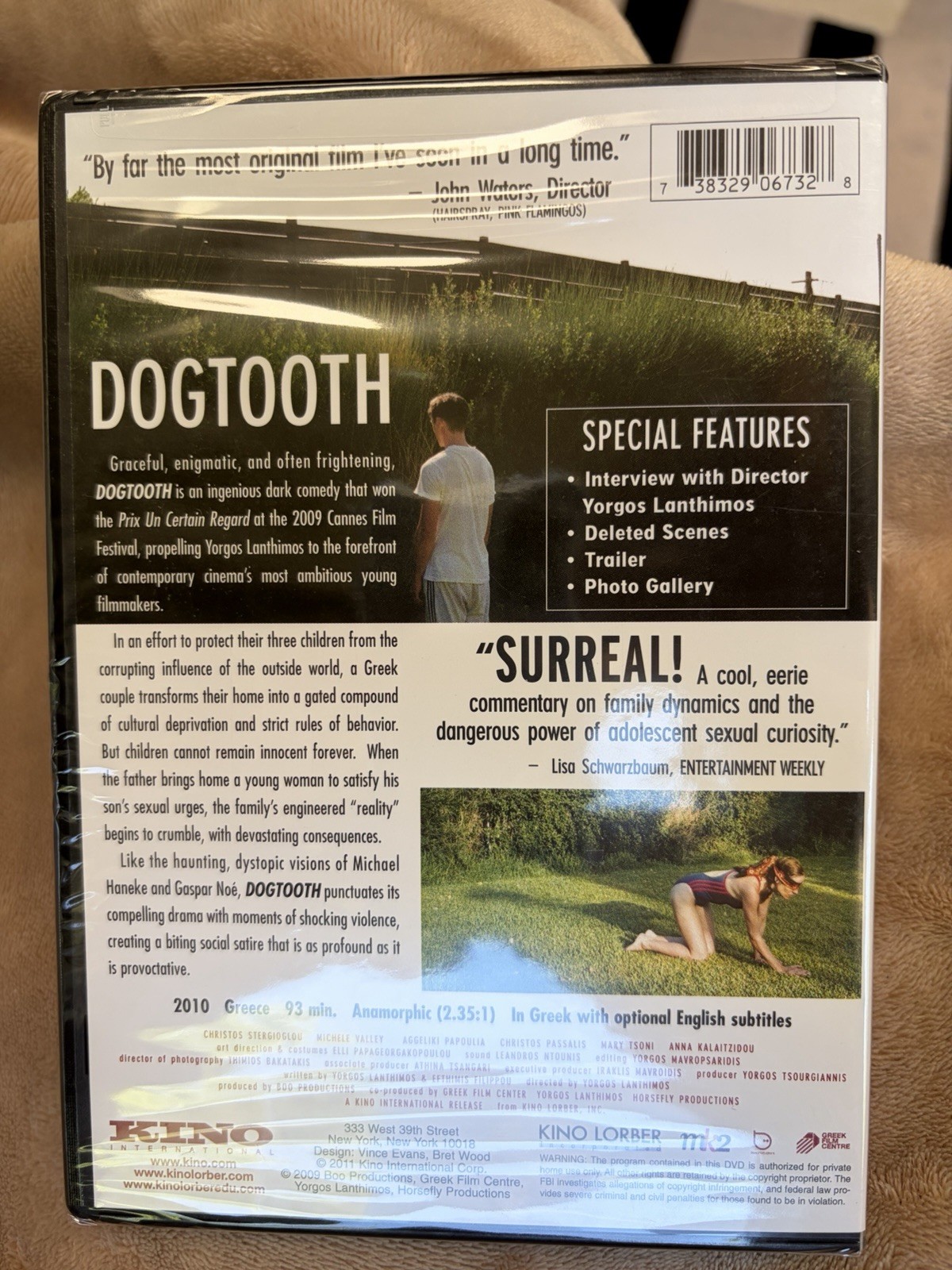 Dogtooth DVD (2010) Yorgos Lanthimos KINO OOP Cannes Winner Sealed!