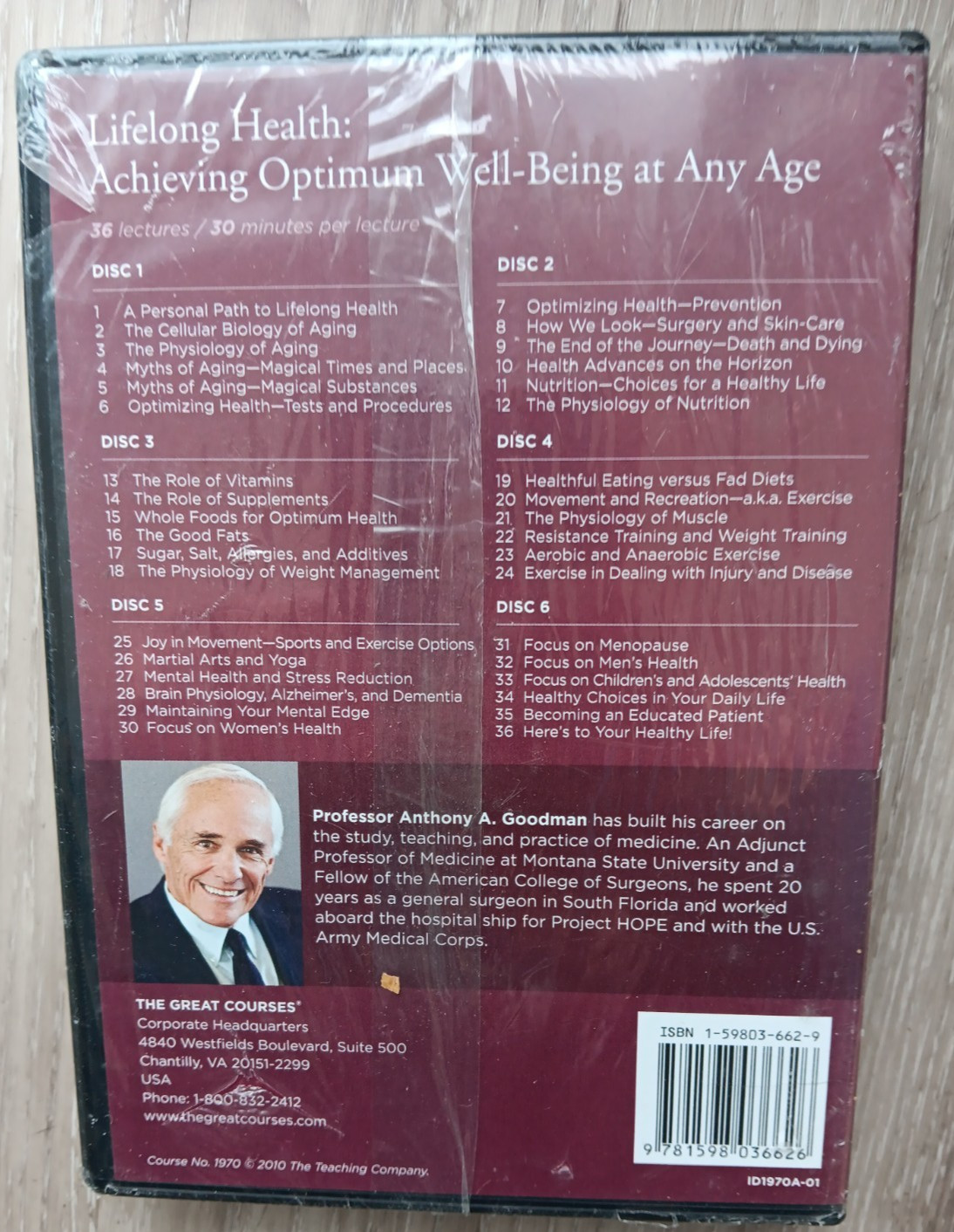 Great Courses Lifelong Health Achieving Optimum Well-Being at Any Age DVD NEW