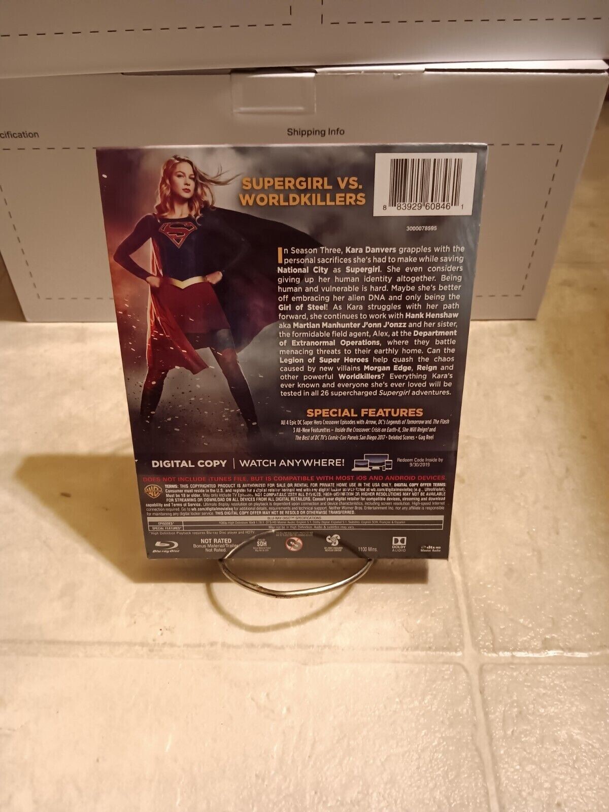 NEW Supergirl: The Complete Third Season 3 Blu-ray + Digital 2017 Ships Next Day