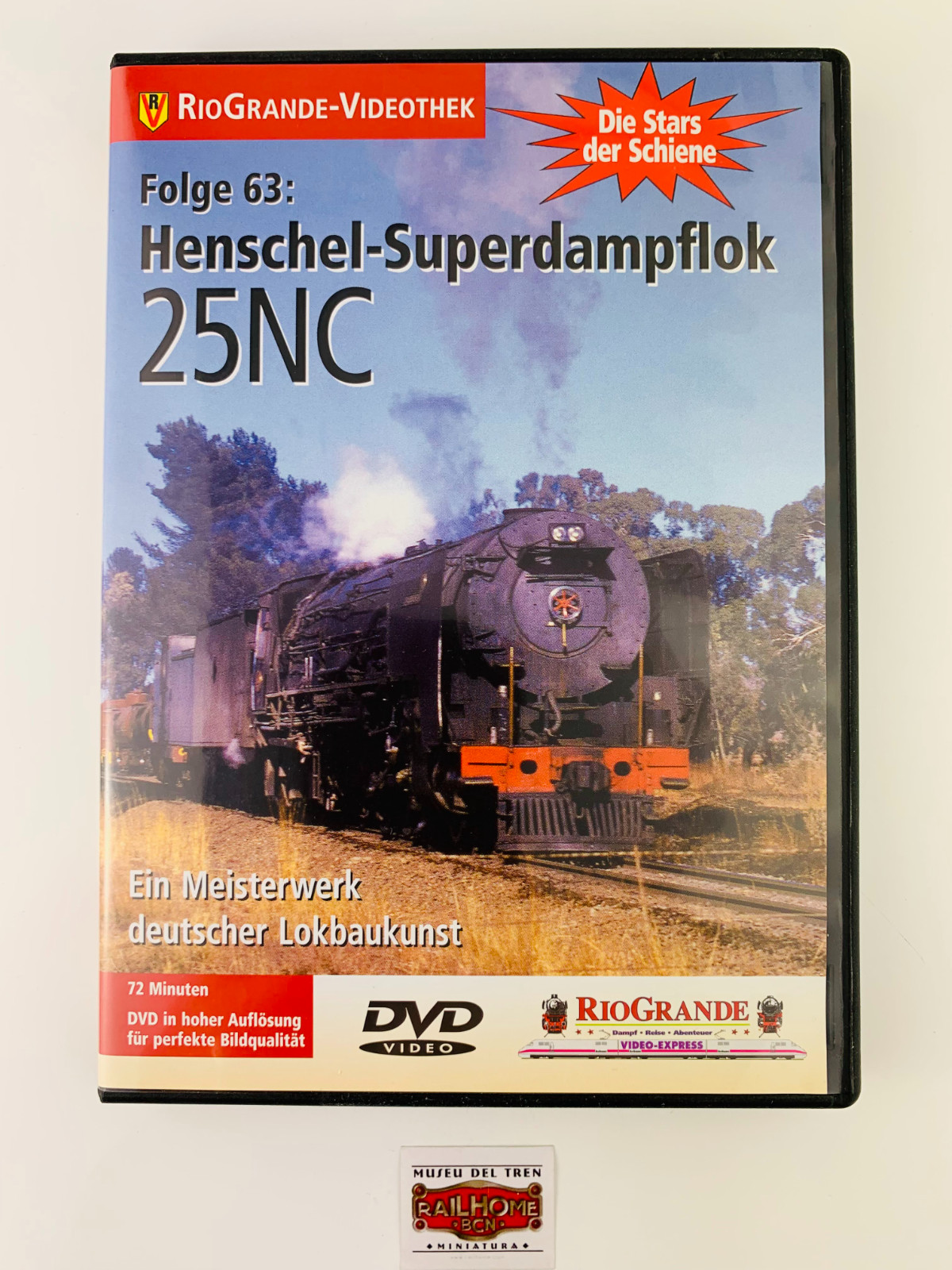 RIO GRANDE VIDEOTECH DVD 6363 – Henschel-Superdampflok 25NC – 72 min. – NEW!