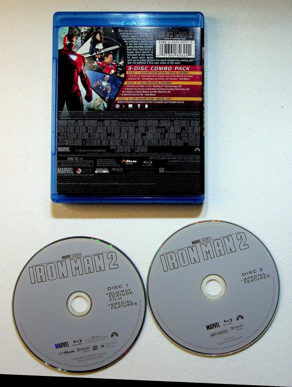 Iron Man 2 Blu-ray 2010 Robert Downey Jr. Jon Favreau Marvel Studios