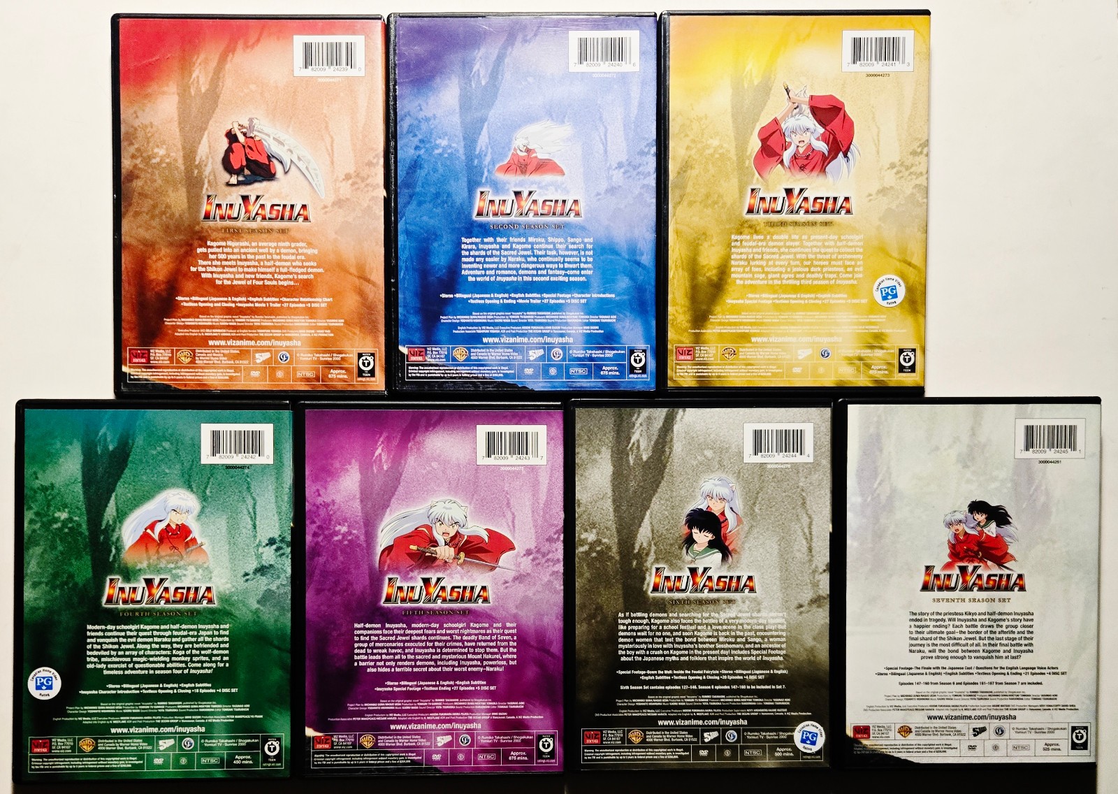 InuYasha – The Complete Series – Seasons 1 2 3 4 5 6 7 DVD Lot VIZ 32-Discs Set