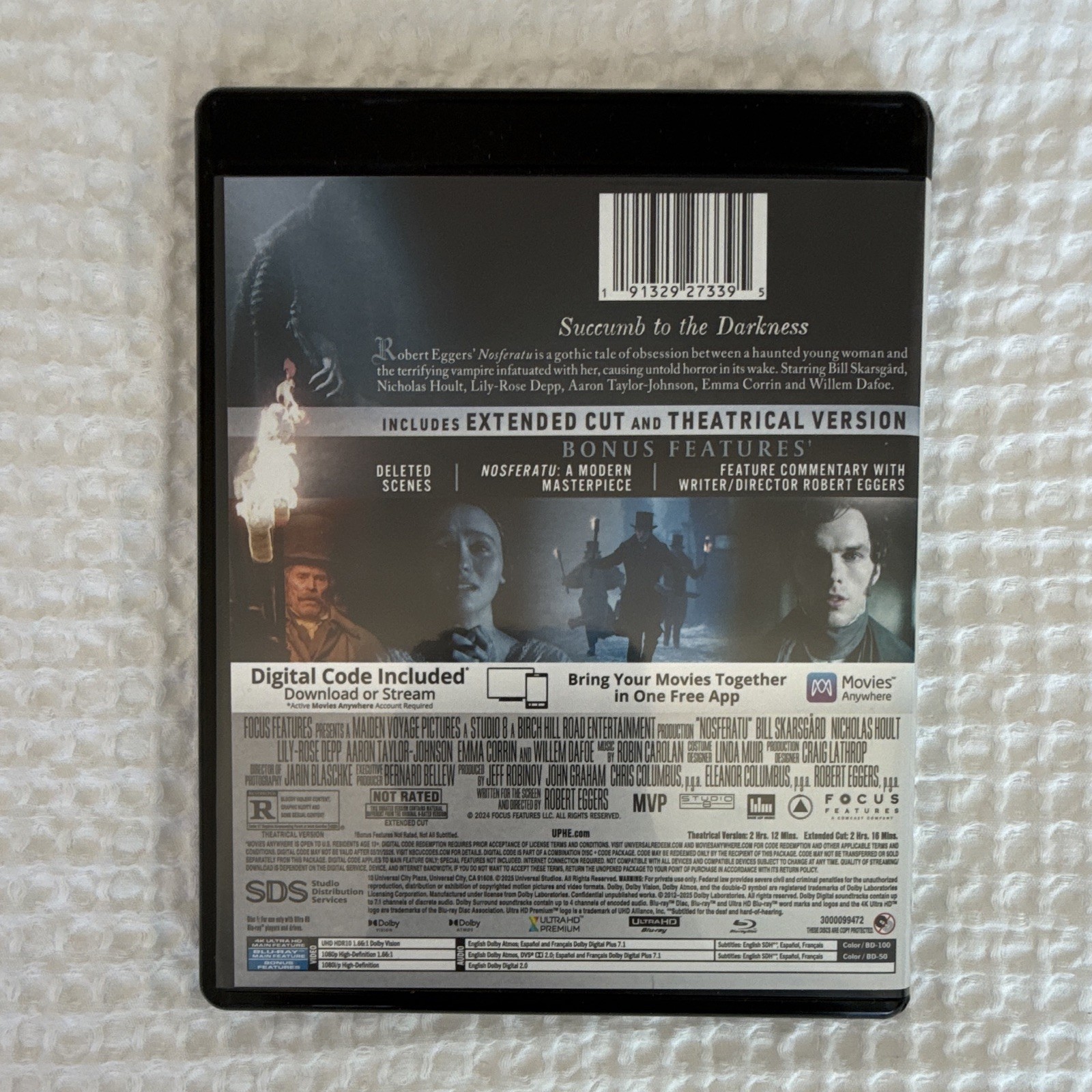 Nosferatu (2024) Extended Cut 4K UHD + Blu-ray Focus Features Eggers Skarsgård