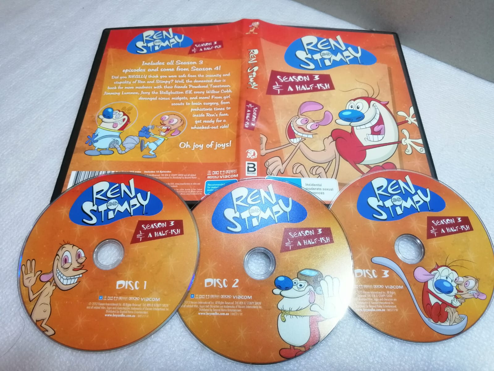 REN and STIMPY Season 3 1/2 (16 Episodes) -2013 Viacom Int. DVD Issue – Region 4