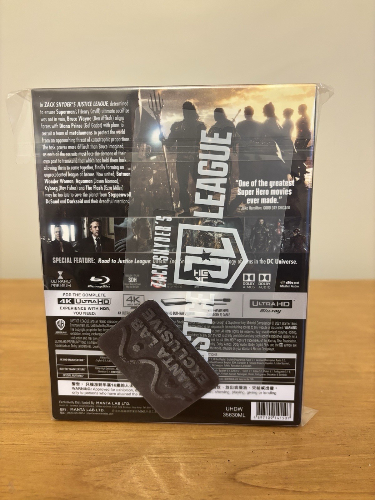 Zack Snyder’s Justice League 4K UHD Steelbook Manta Lab Lenticular Full Slip #39