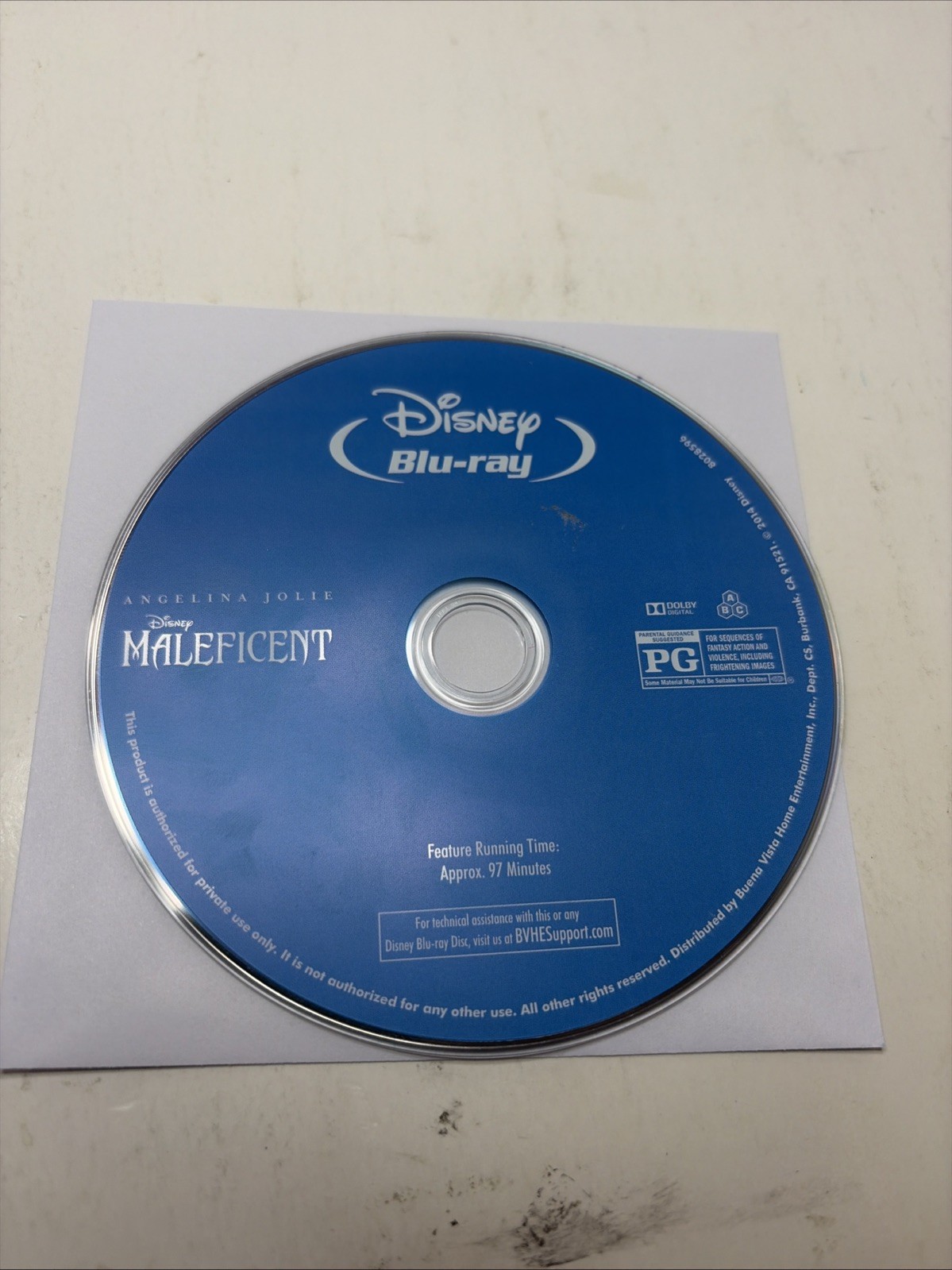 Disney Maleficent (Blu-ray) [2014] Angelina Jolie Disc Only