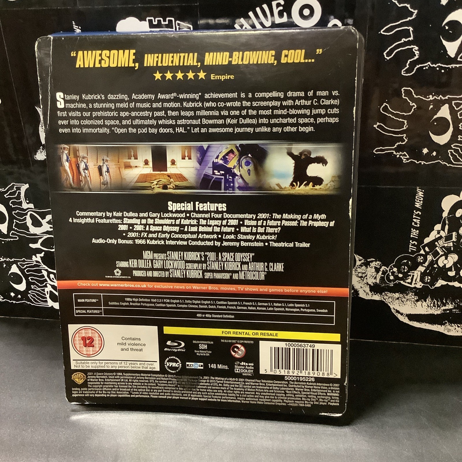 2001: A SPACE ODYSSEY BLU-RAY ZAVVI EXCLUSIVE STEELBOOK REGION FREE