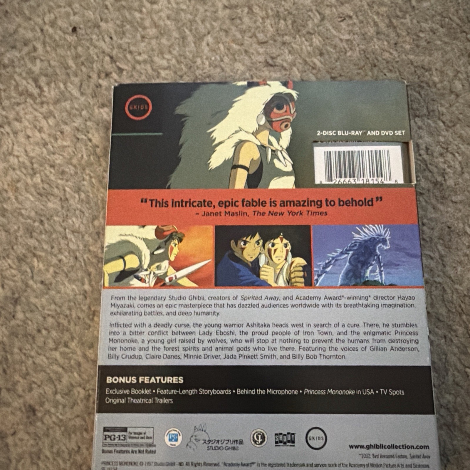 Princess Mononoke (Blu-Ray) Studio Ghibli w/ Slipcover Missing DVD