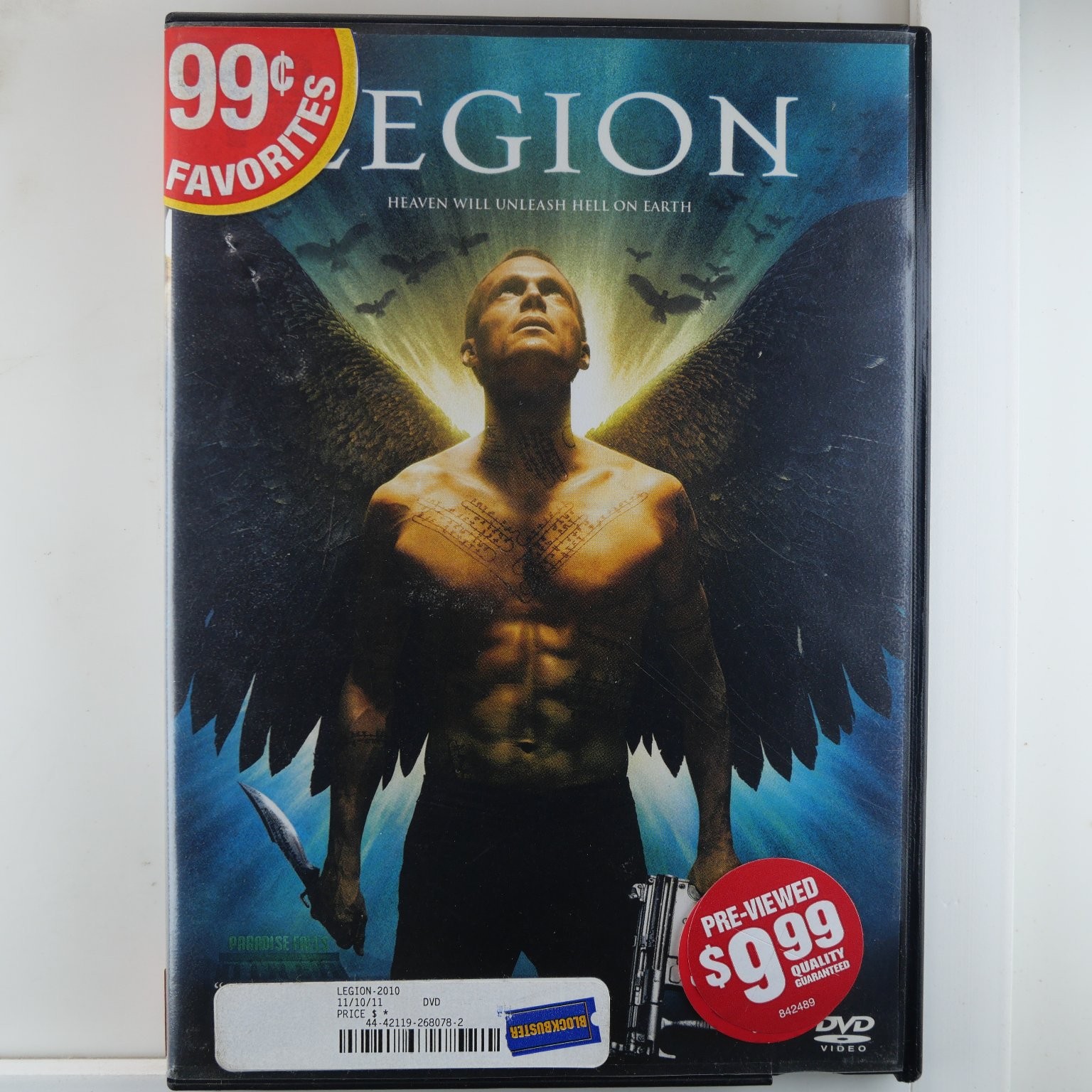 Legion DVD 2010 Paul Bettany Dennis Quaid Action Sci-Fi Apocalypse