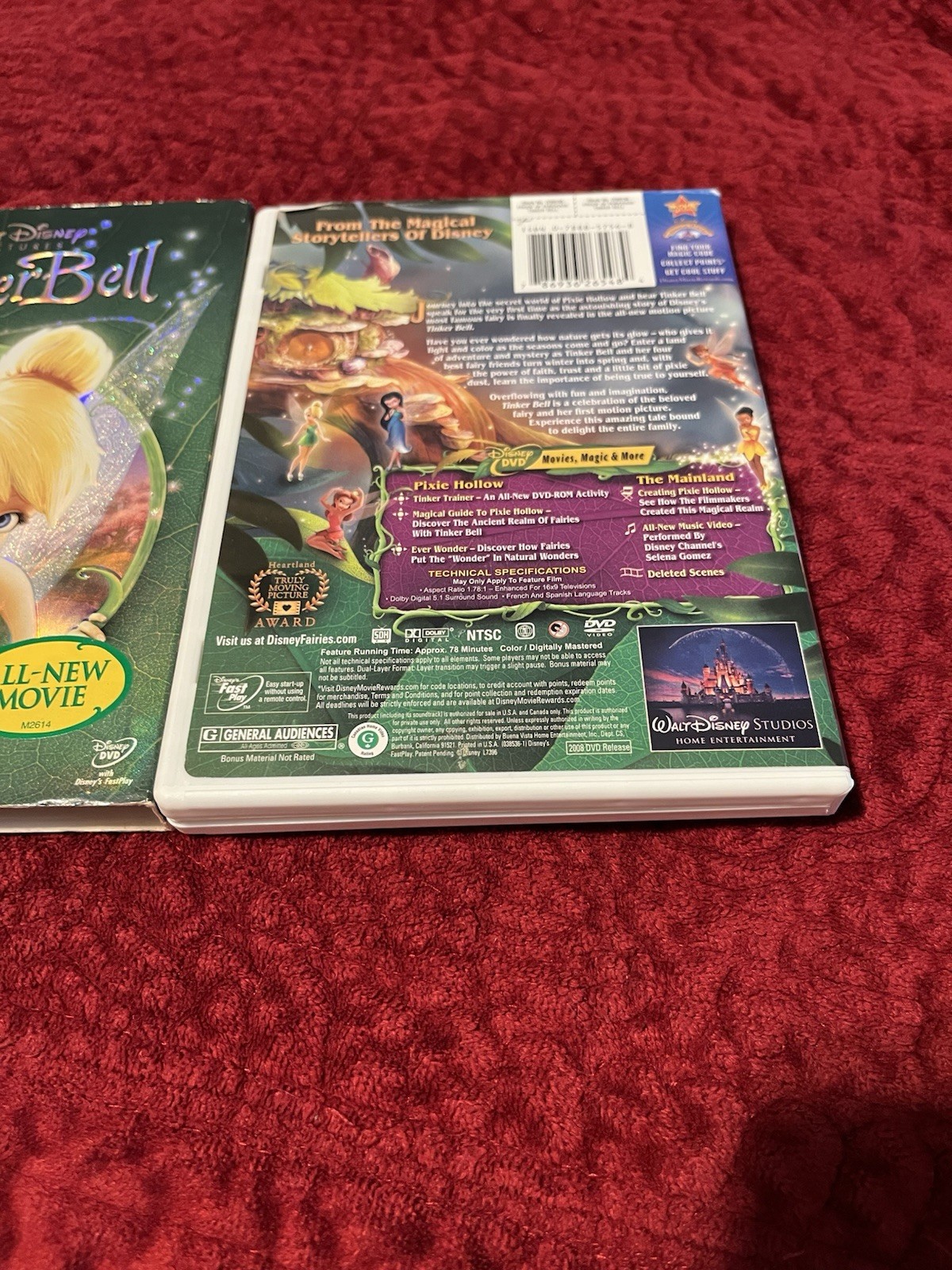 Disney Tinker Bell (2008) DVD G NTSC 78 min Widescreen 16:9 Deleted Scenes