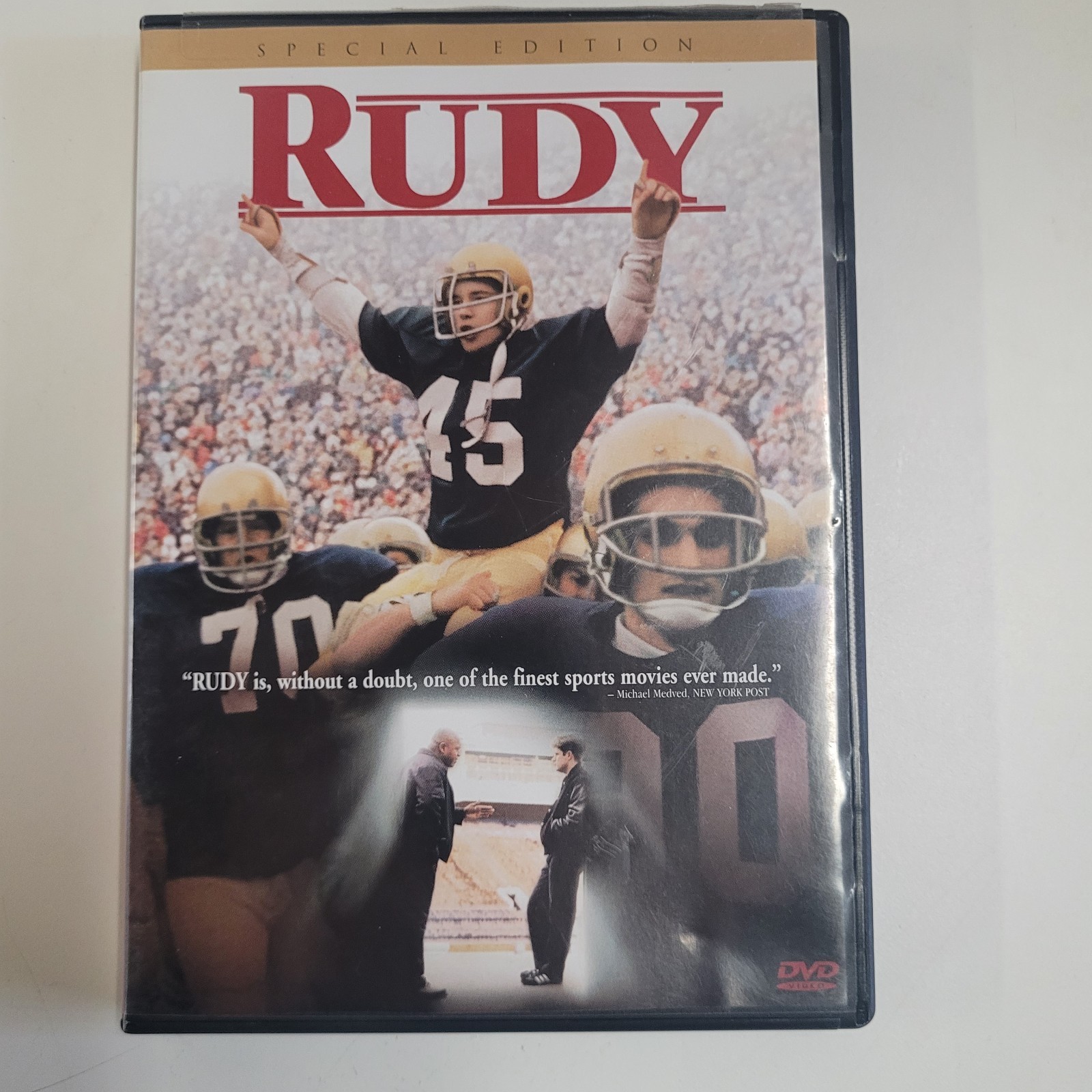 Rudy DVD, Notre Dame Fighting Irish Football underdog movie