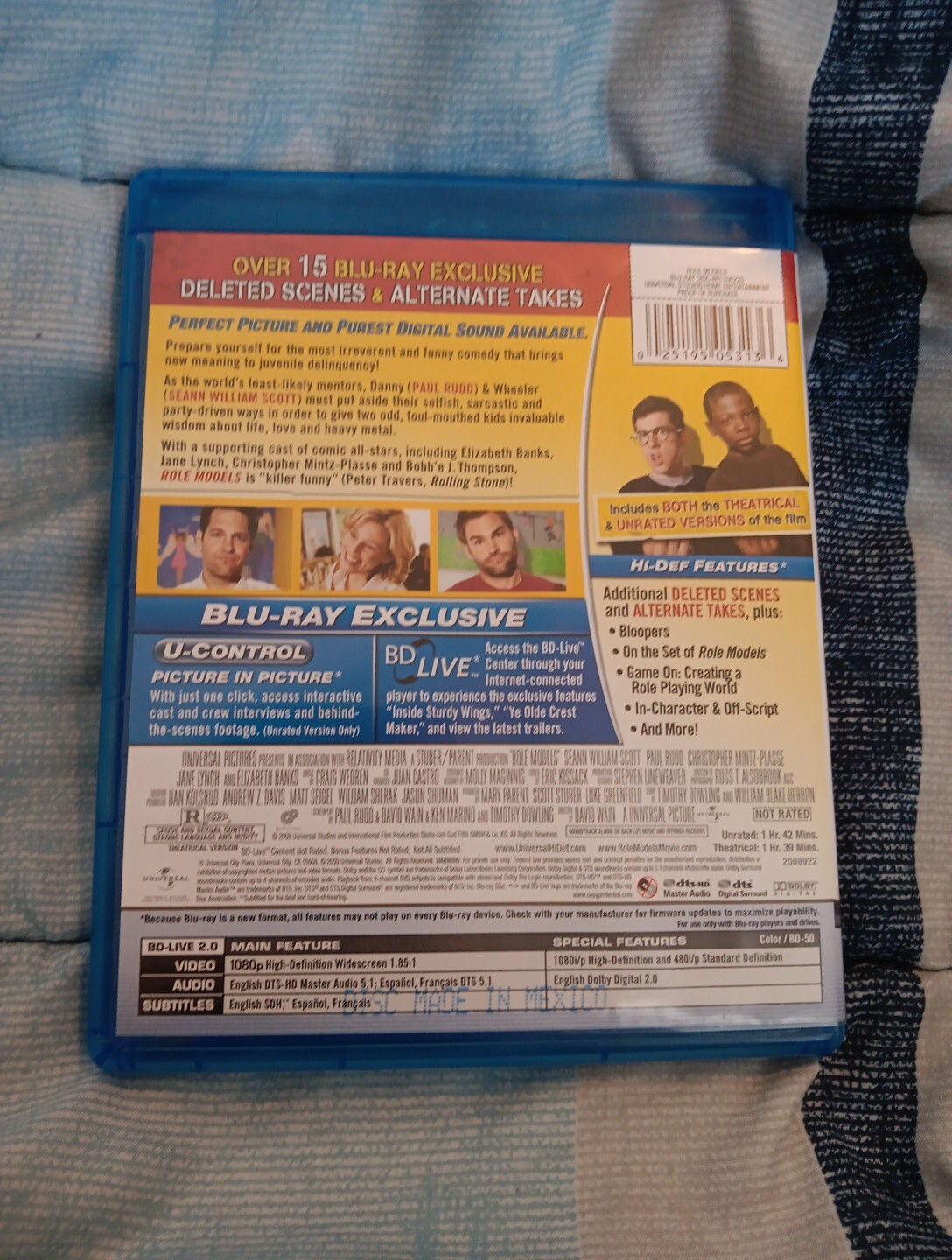 💿Role Models💿 [VERY GOOD] Unrated (Blu-ray, 2008) ✔️