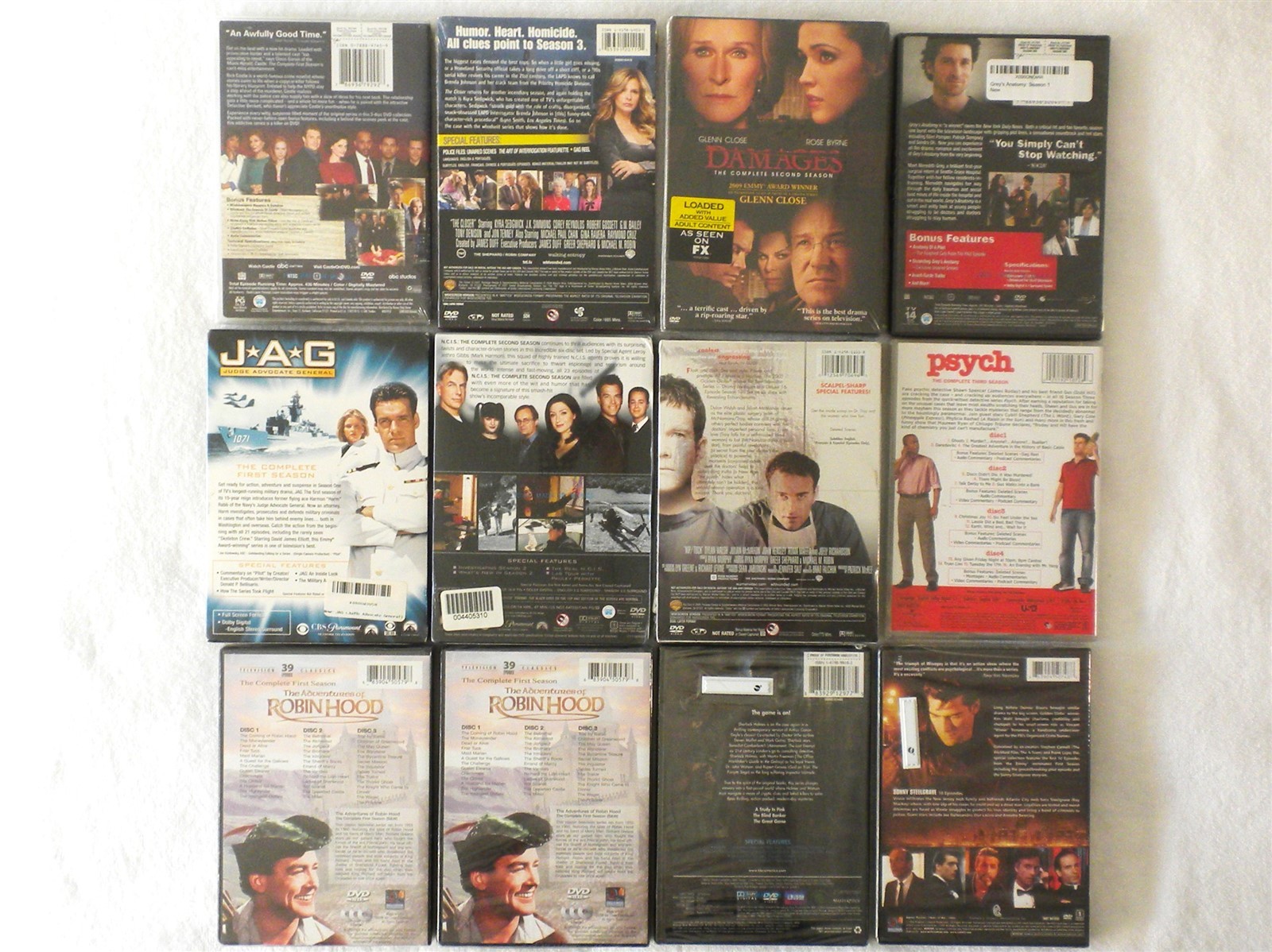 MIXED LOT 12 COMPLETE SEASONS TV SERIES DVD CRIME DETECTIVE DRAMA MEDICAL SEALED