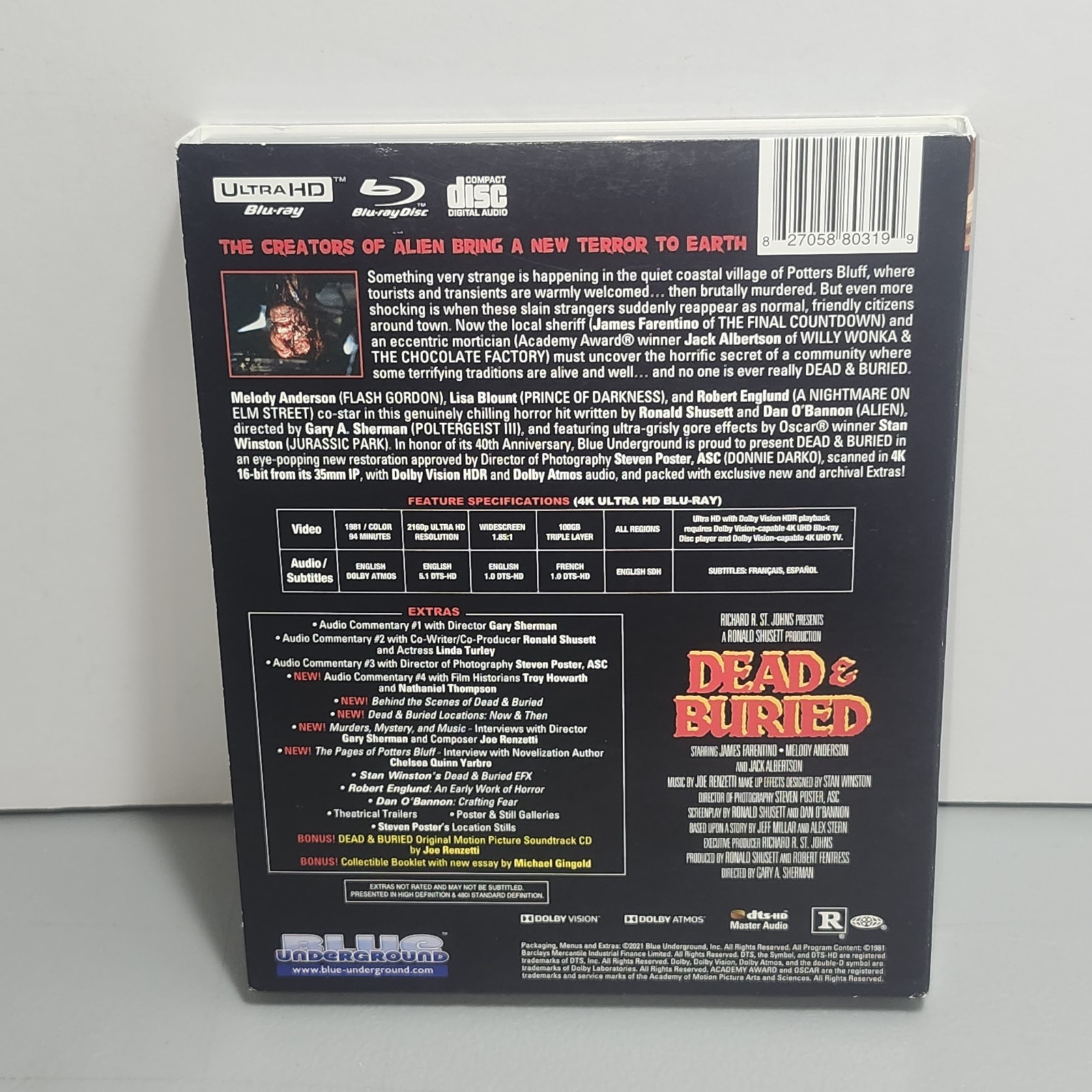 Dead & Buried 4k Ultra HD + Blu-ray + CD Lenticular Slipcover With Book