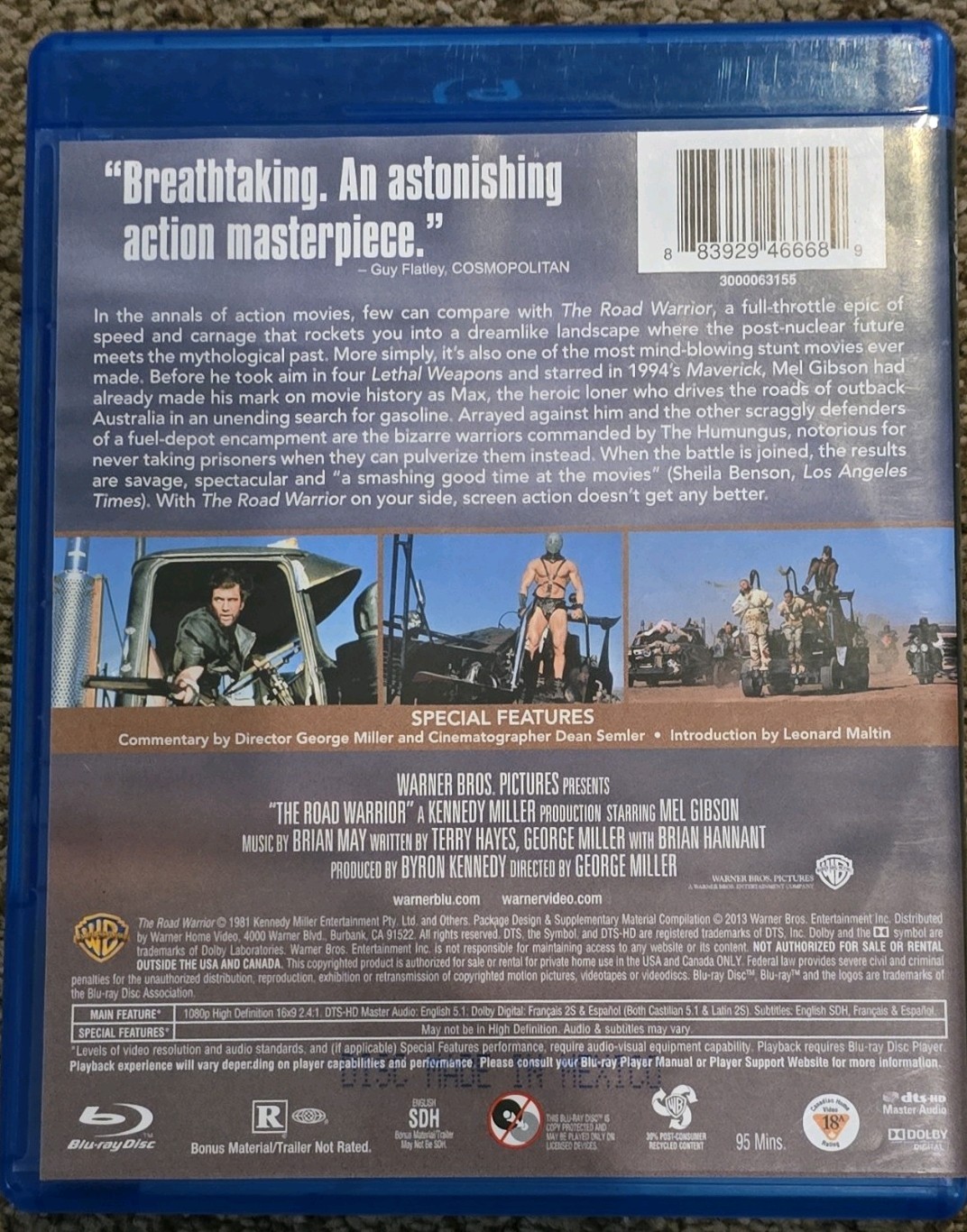 The Road Warrior (Blu-ray) Widescreen R Action/Sci-Fi Mel Gibson George Miller