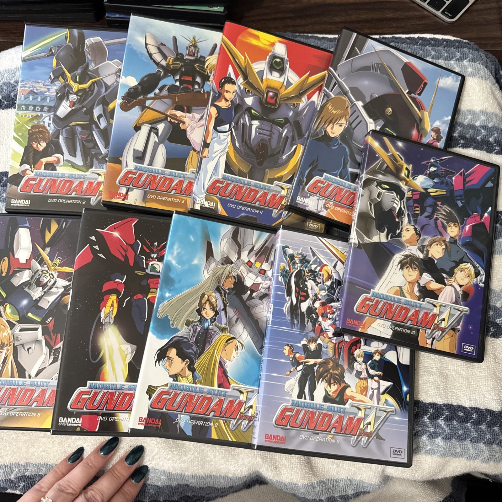 Mobile Suit Gundam Wing the Complete Operations DVD Set 2-10 Bandai With Inserts