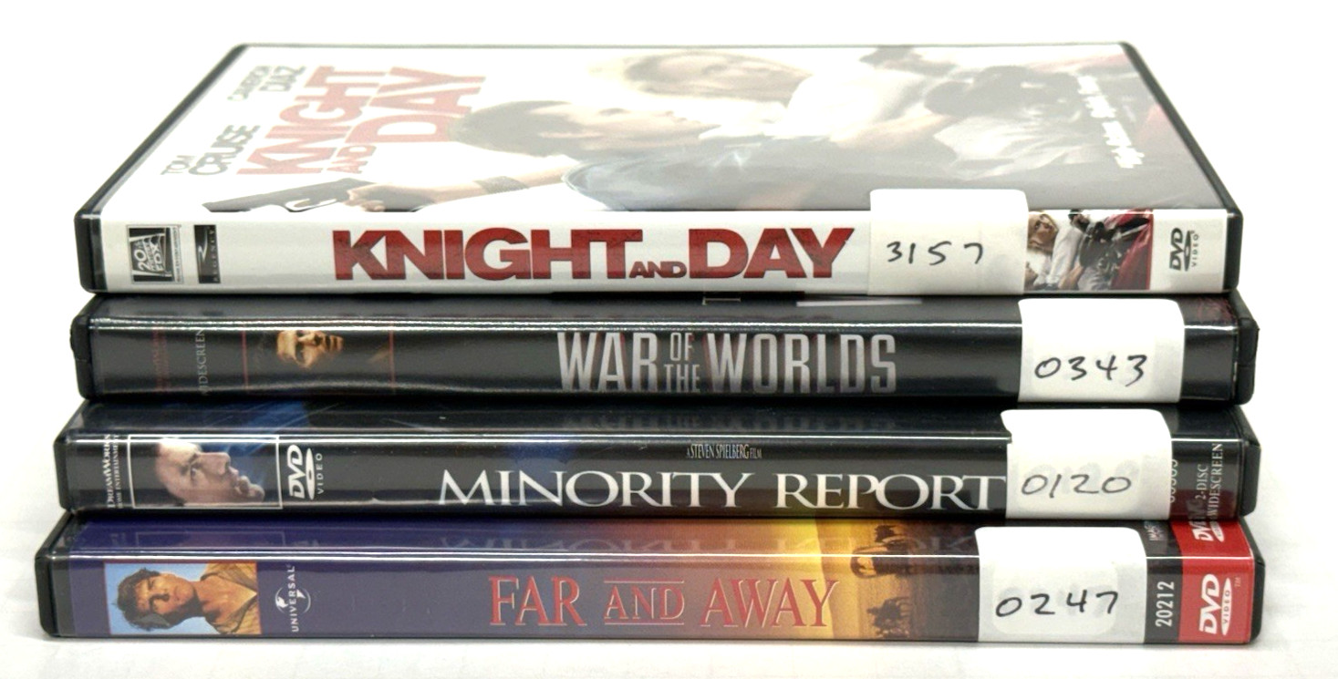 4 DVD Combo Set of 4 Tom Cruise Movies.