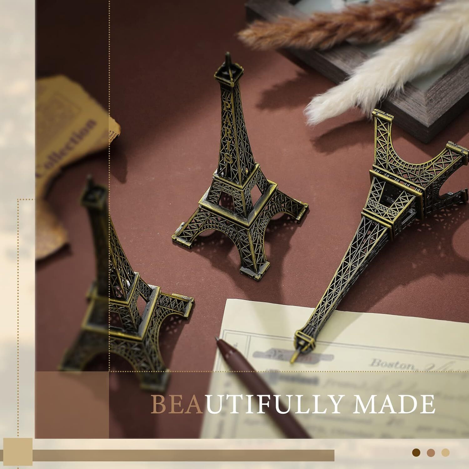 Shimeyao 3 Pcs Eiffel Tower Cake Topper Paris Centerpiece Mini…
