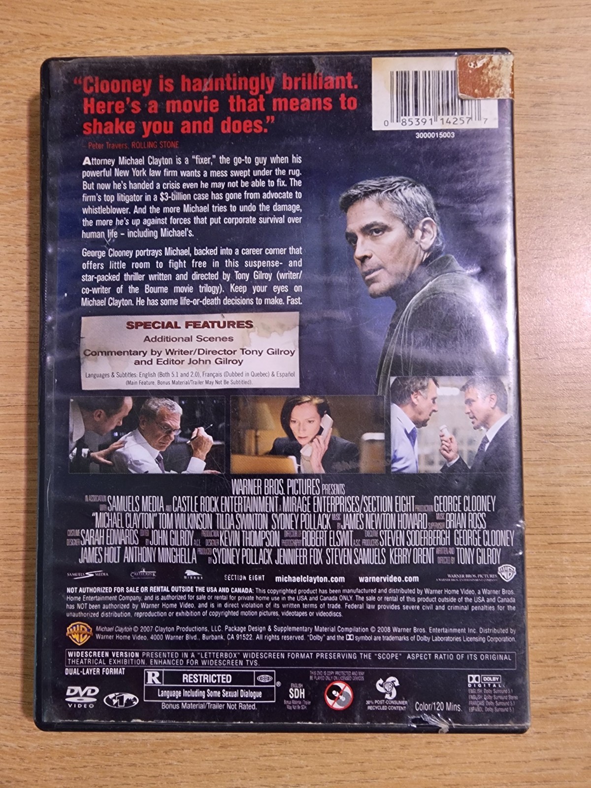 Michael Clayton (DVD, 2007, Widescreen) George Clooney