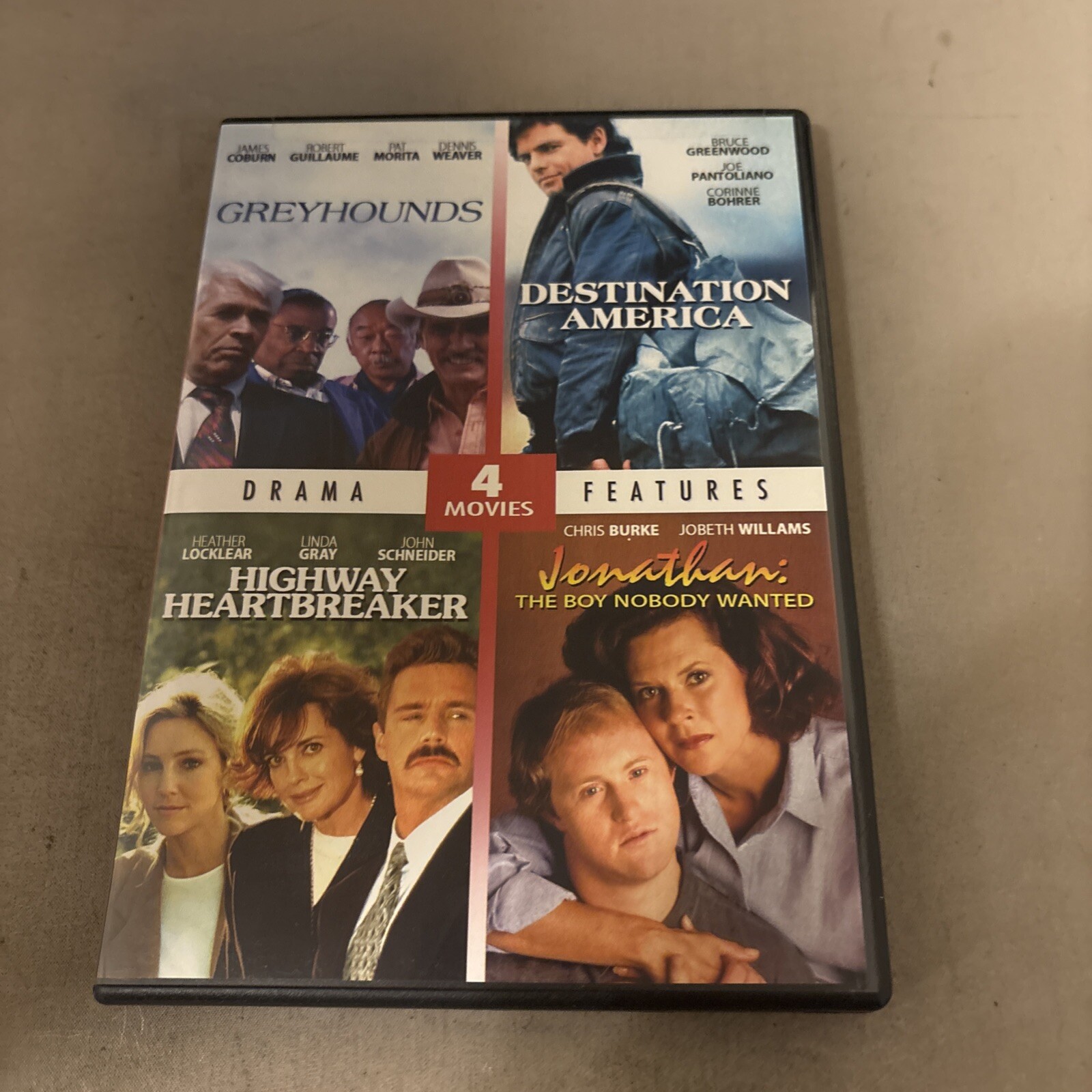 Greyhounds/Destination America/Highway Heartbreaker/Jonathan DVD 4 Movie Feature
