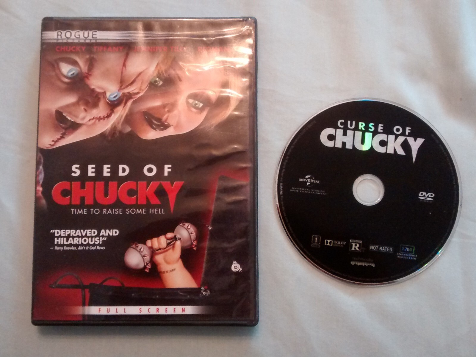 Don Mancini/CHILD’S PLAY 2-DVD Lot- SEED OF CHUCKY & CURSE OF CHUCKY*Brad Dourif