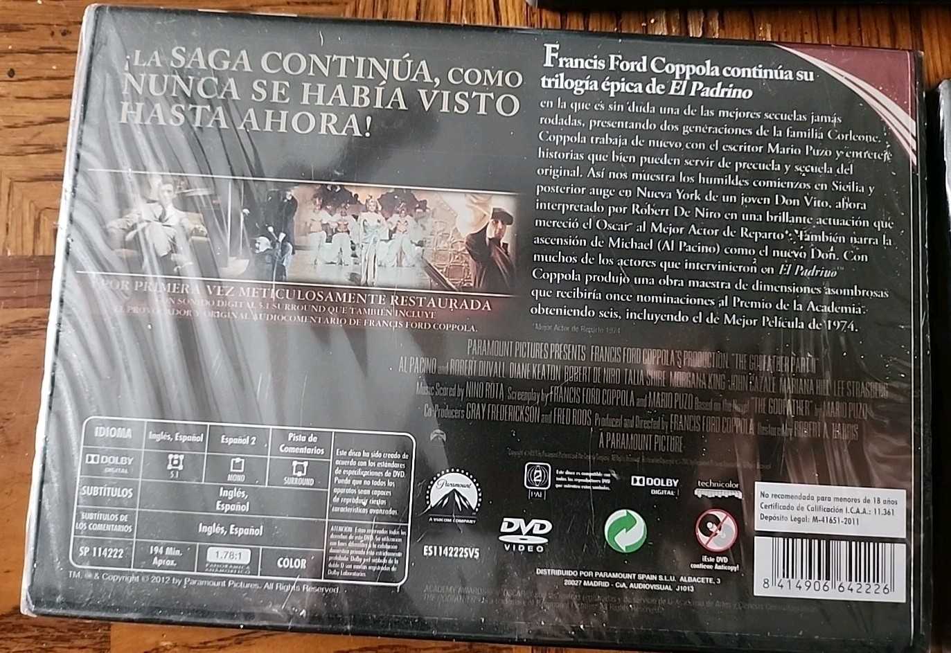 The Godfather DVD El Padrino 1 2 & 3. 2 & 3 are Unopened. Coppola Restoration